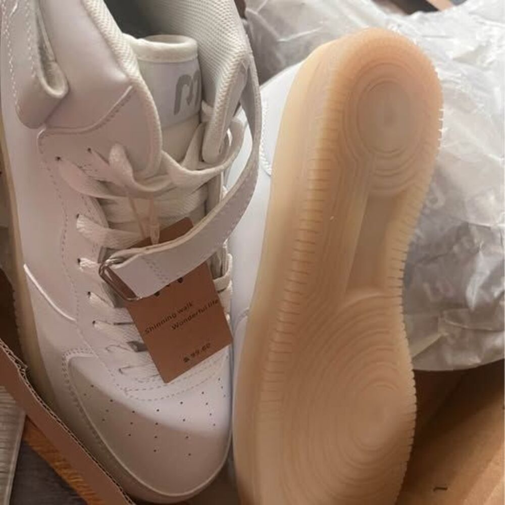 Shining Walk Wonderful Life High-Top Sneakers - Men’s Size 10, Brand New!